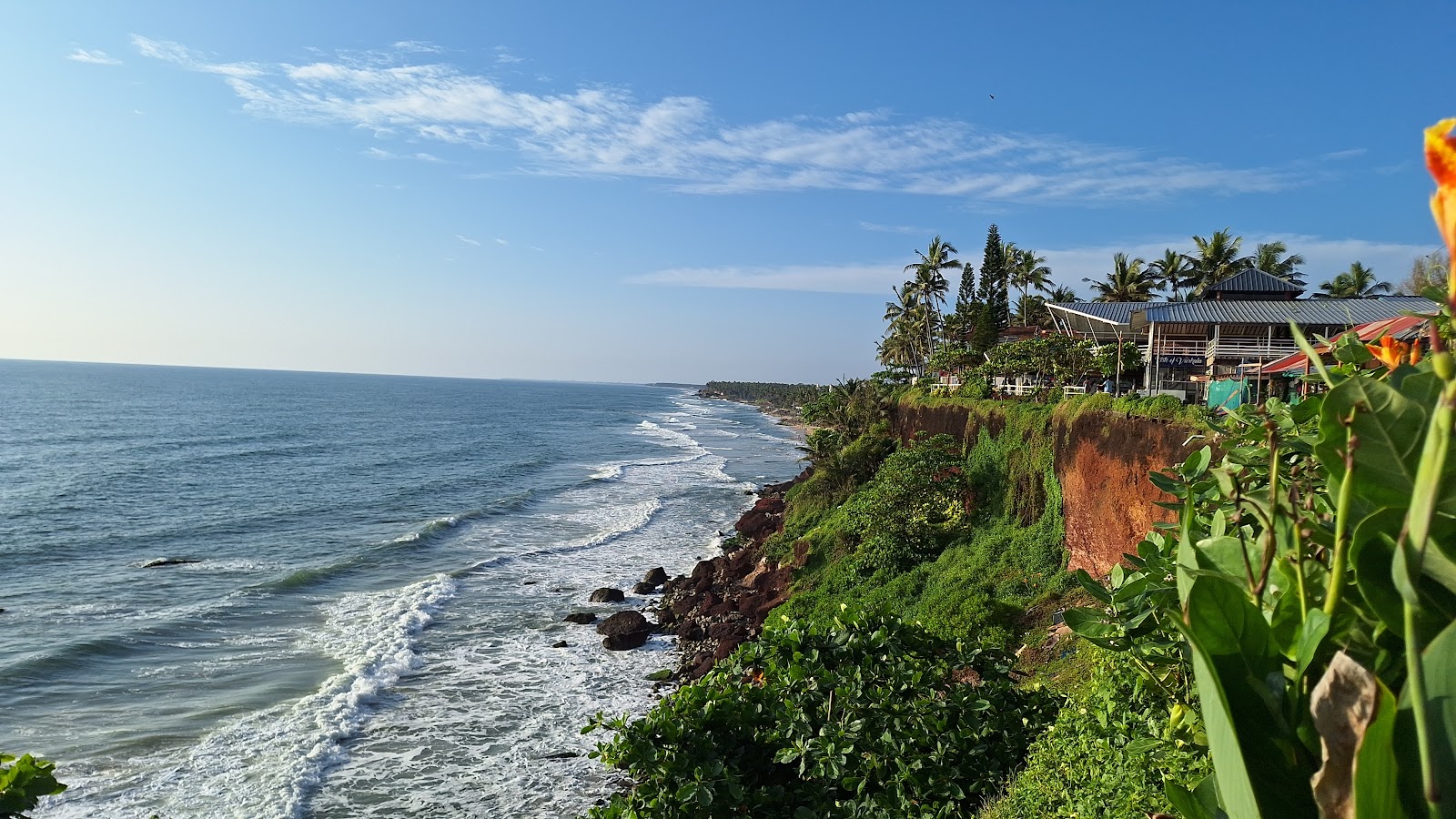 Sea view from Garden Bay Resort on North Cliff Varkala